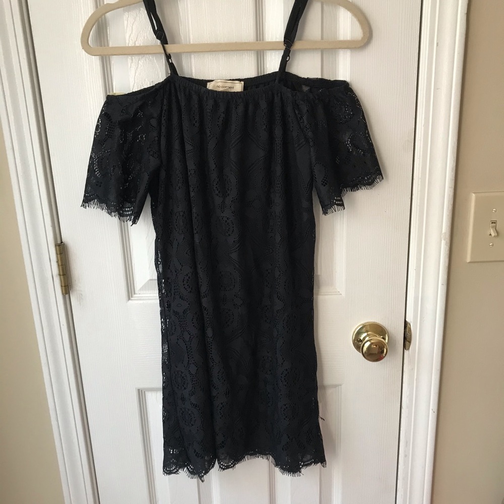 Black off the shoulder dress